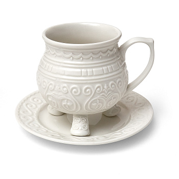 Чайная пара на трех ножках "Белое молоко"